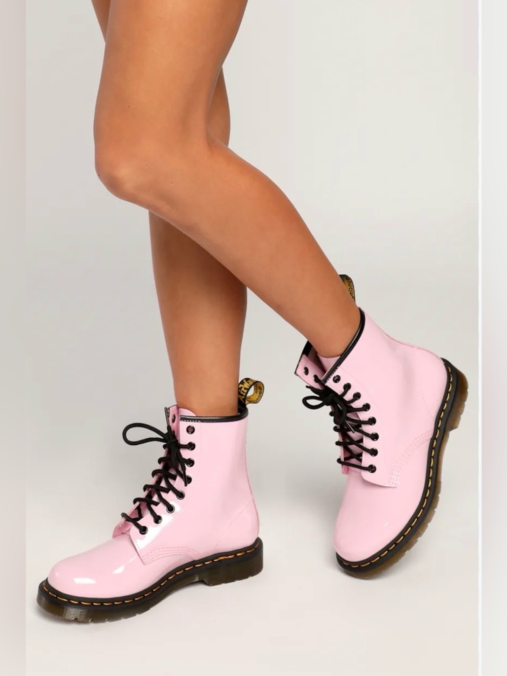 Dr. Martens 1460 Pale Pink Patent Boots/Size 4 US M.